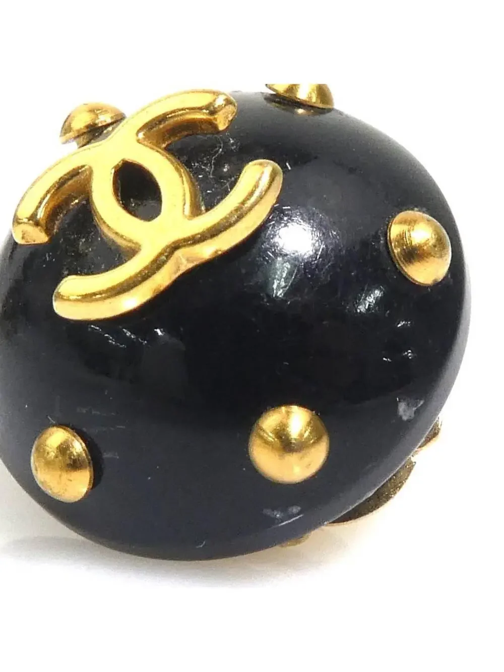 Auth Chanel Vintage Cc Logo Clip On #293941C31B